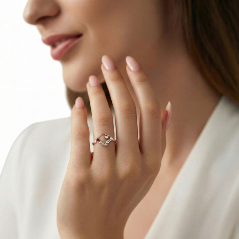 Nishka rose gold diamond ring dfrwl 19491