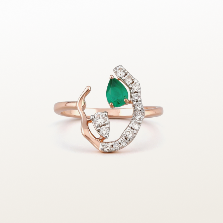 Nishka rose gold diamond ring dfrwl 19483