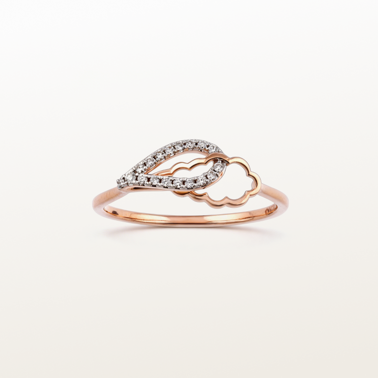 Nishka Rose Gold Diamond Ring DFRWL-19492