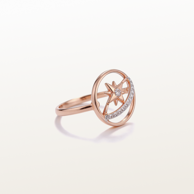 Nishka Rose Gold Diamond Ring DFRWL-19495