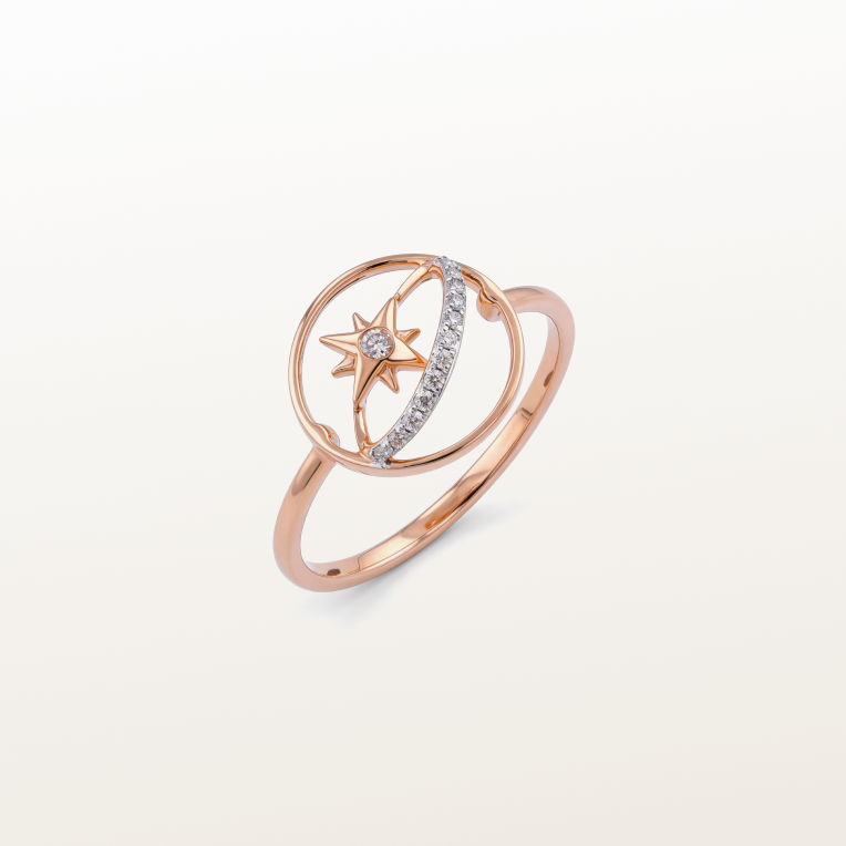 Nishka Rose Gold Diamond Ring DFRWL-19495