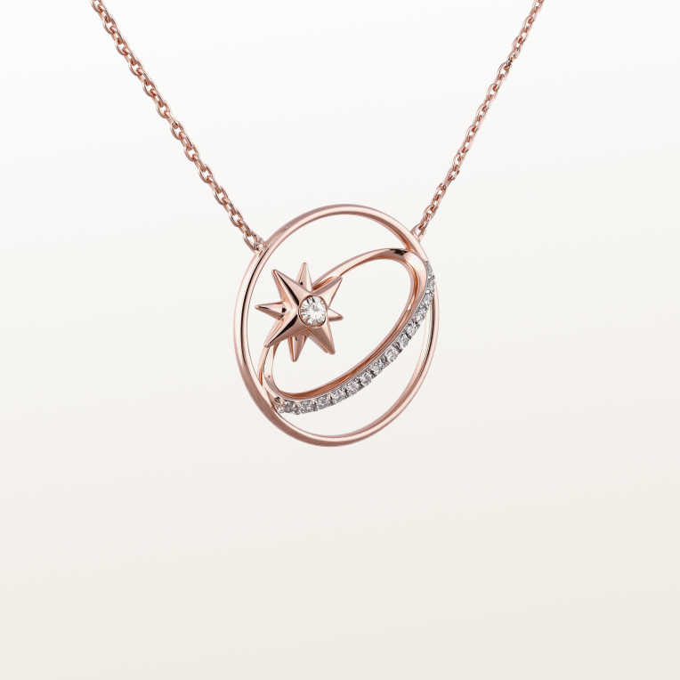 Nishka Rose Gold Diamond Chain Pendant DCPWL-30501