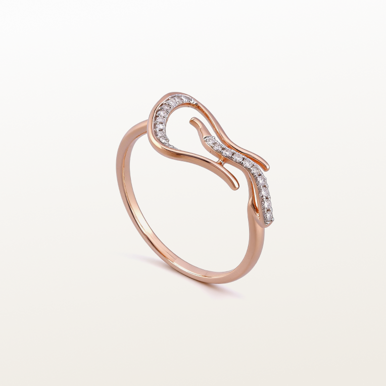 Nishka Rose Gold Diamond Ring DFRWL-19512