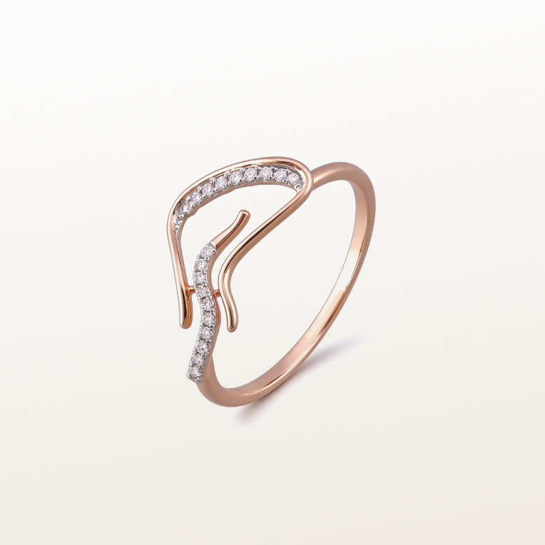Nishka Rose Gold Diamond Ring DFRWL-19512