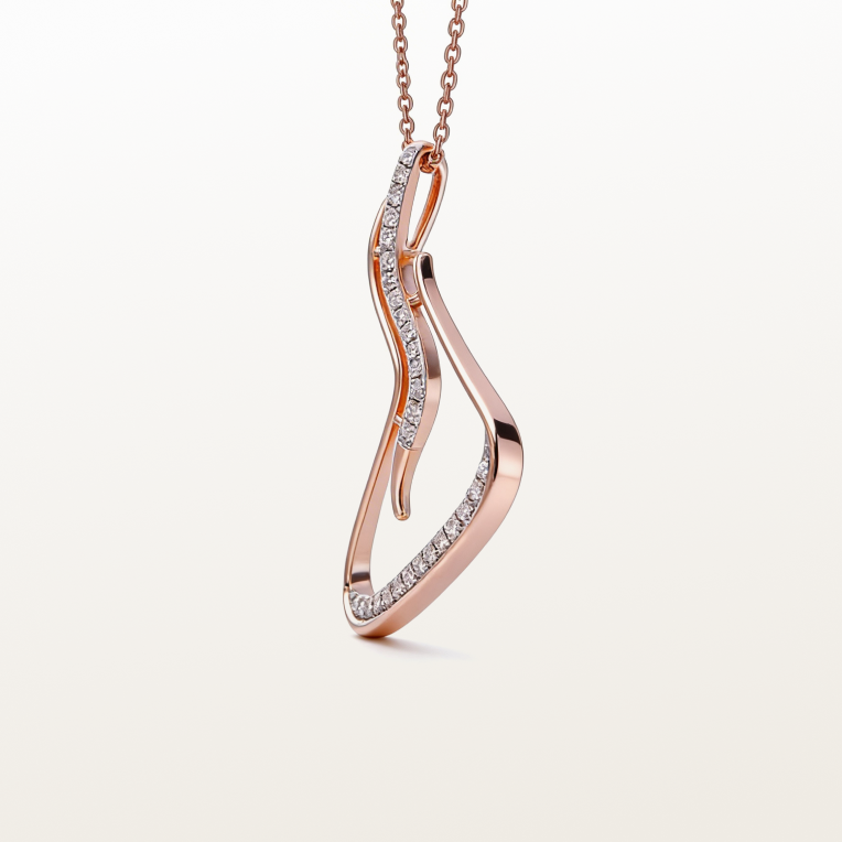Nishka Rose Gold Diamond Pendant DPNWL-30507