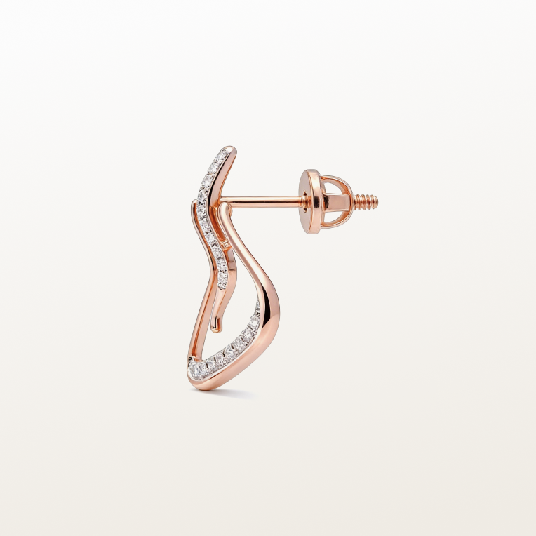 Nishka Rose Gold Diamond Earrings DERWL-54142
