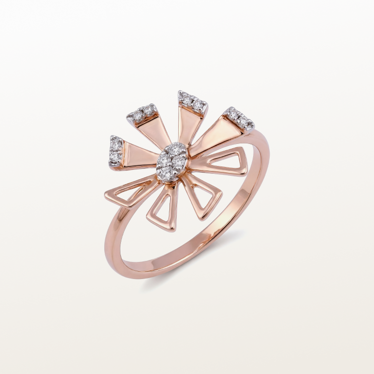 Nishka Rose Gold Diamond Ring DFRWL-19515