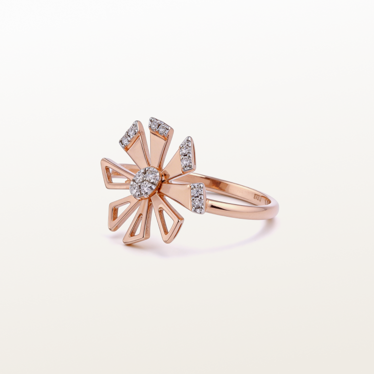 Nishka Rose Gold Diamond Ring DFRWL-19515
