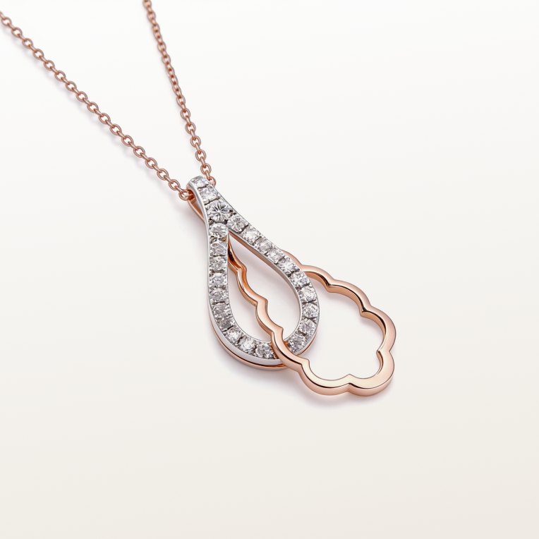 Nishka Rose Gold Diamond Pendant DPNWL-30495