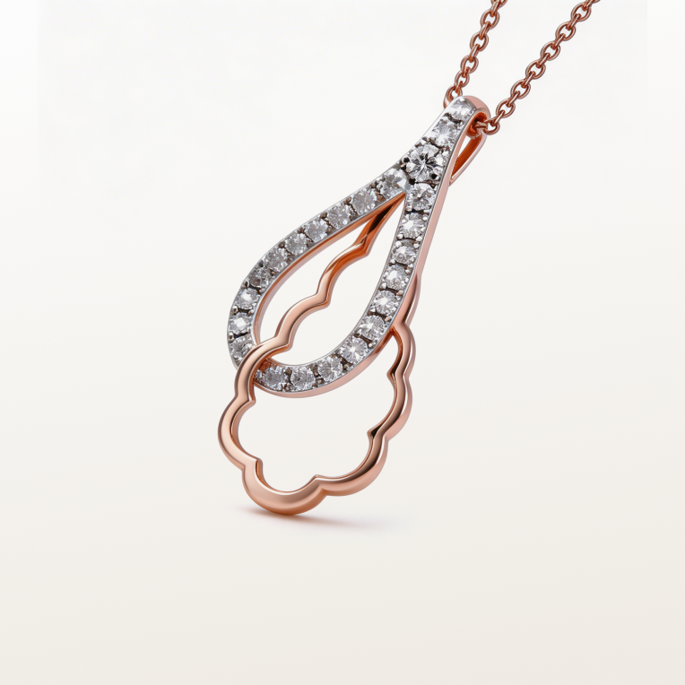 Nishka Rose Gold Diamond Pendant DPNWL-30495