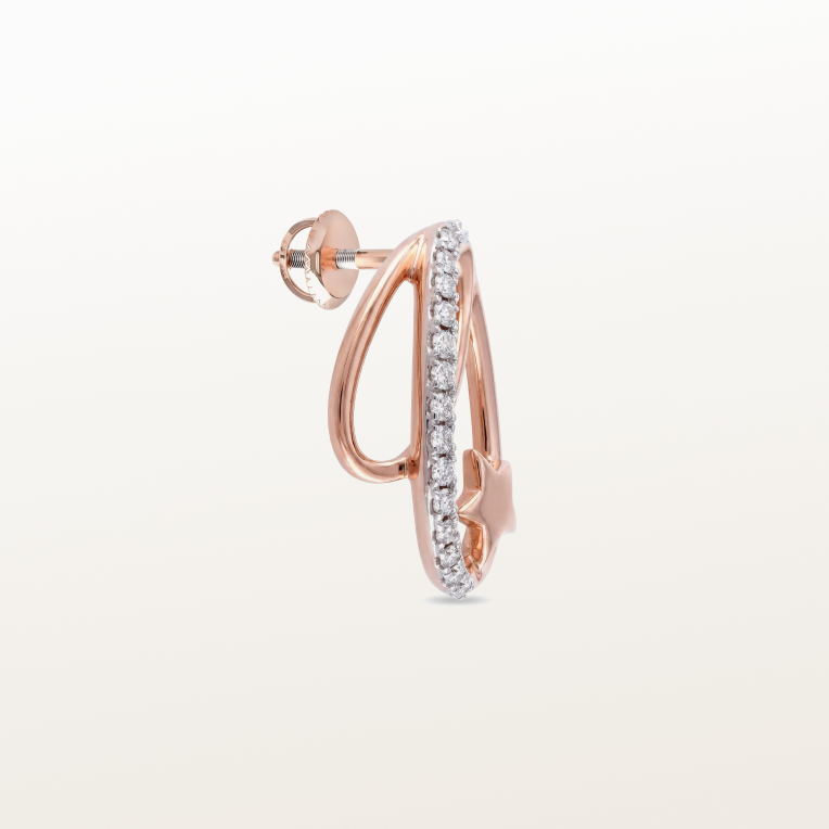 Nishka Rose Gold Diamond Earrings DERWL-00887