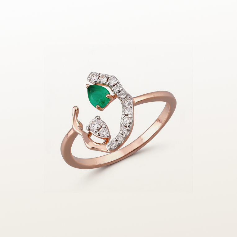 Nishka Rose Gold Diamond Ring DFRWL-19483