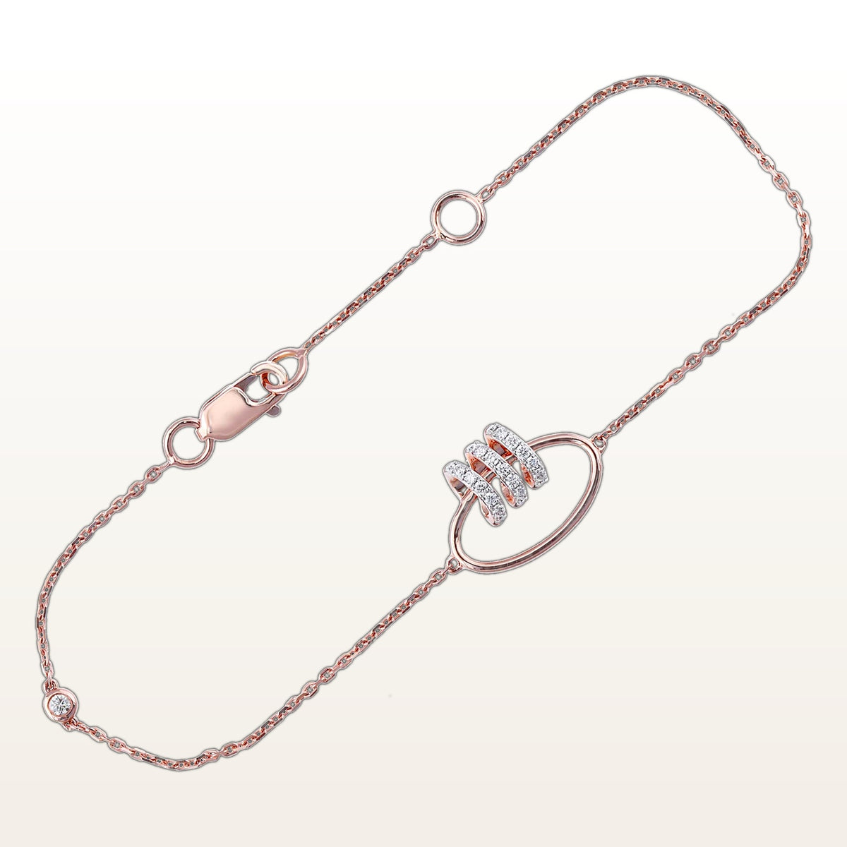 Nishka rose gold diamond    dbrwl 1794