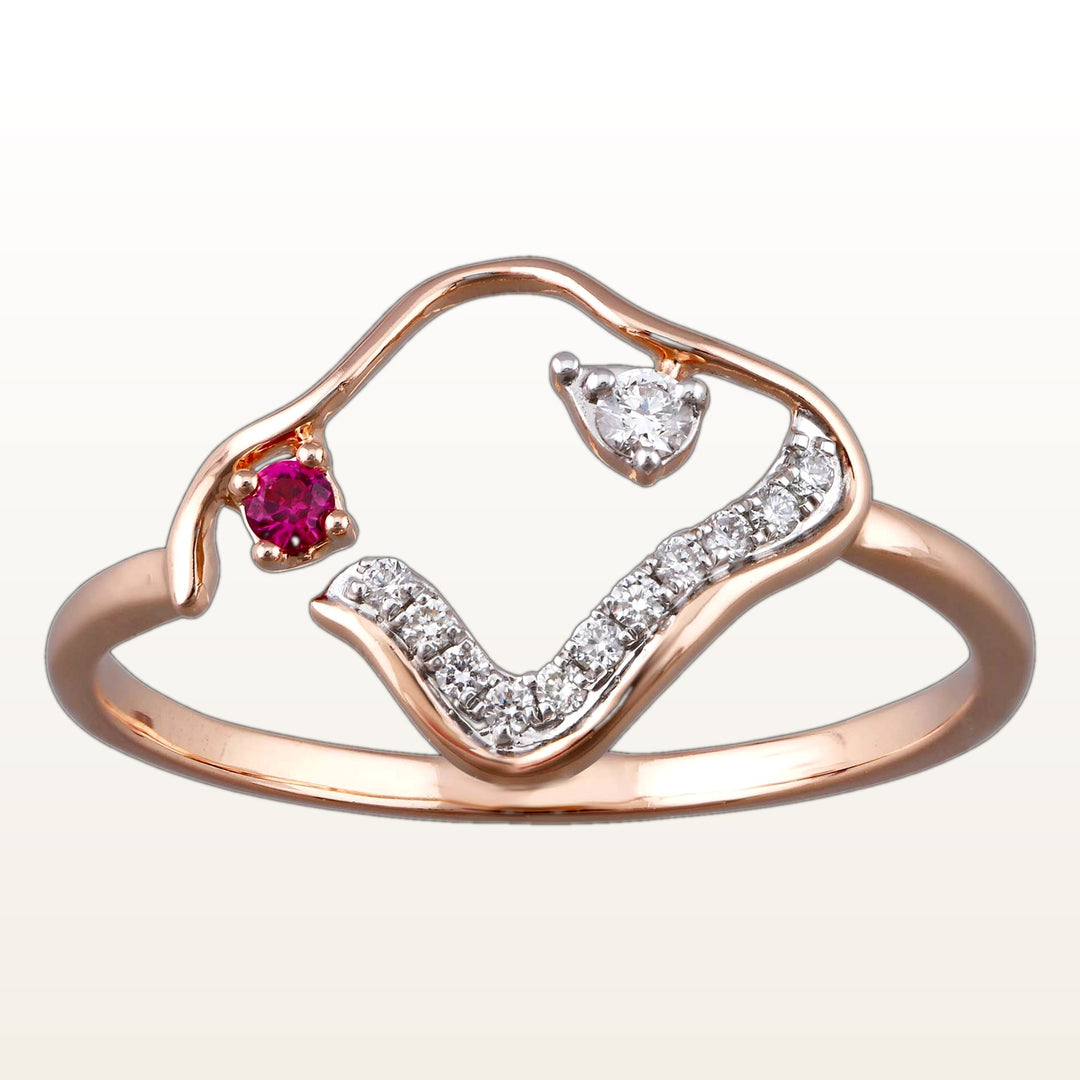Nishka Rose Gold Diamond  - DFRWL-19491